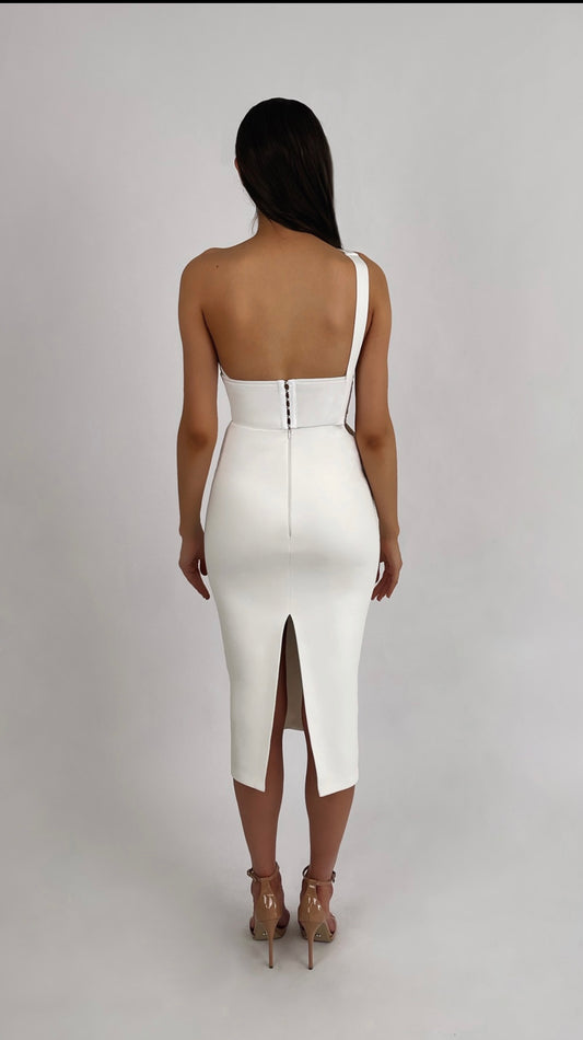 Mindy White Bandage Dress